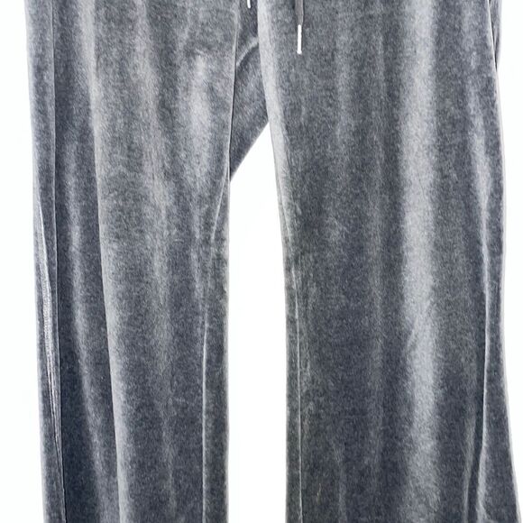 Dress Barn Gray Velour Velvet Track Pants size small - Picture 3 of 10
